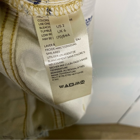 NWT Free People We The Free Sunkissed Overalls Shorts in Off White Size 2 - Picture 10 of 11